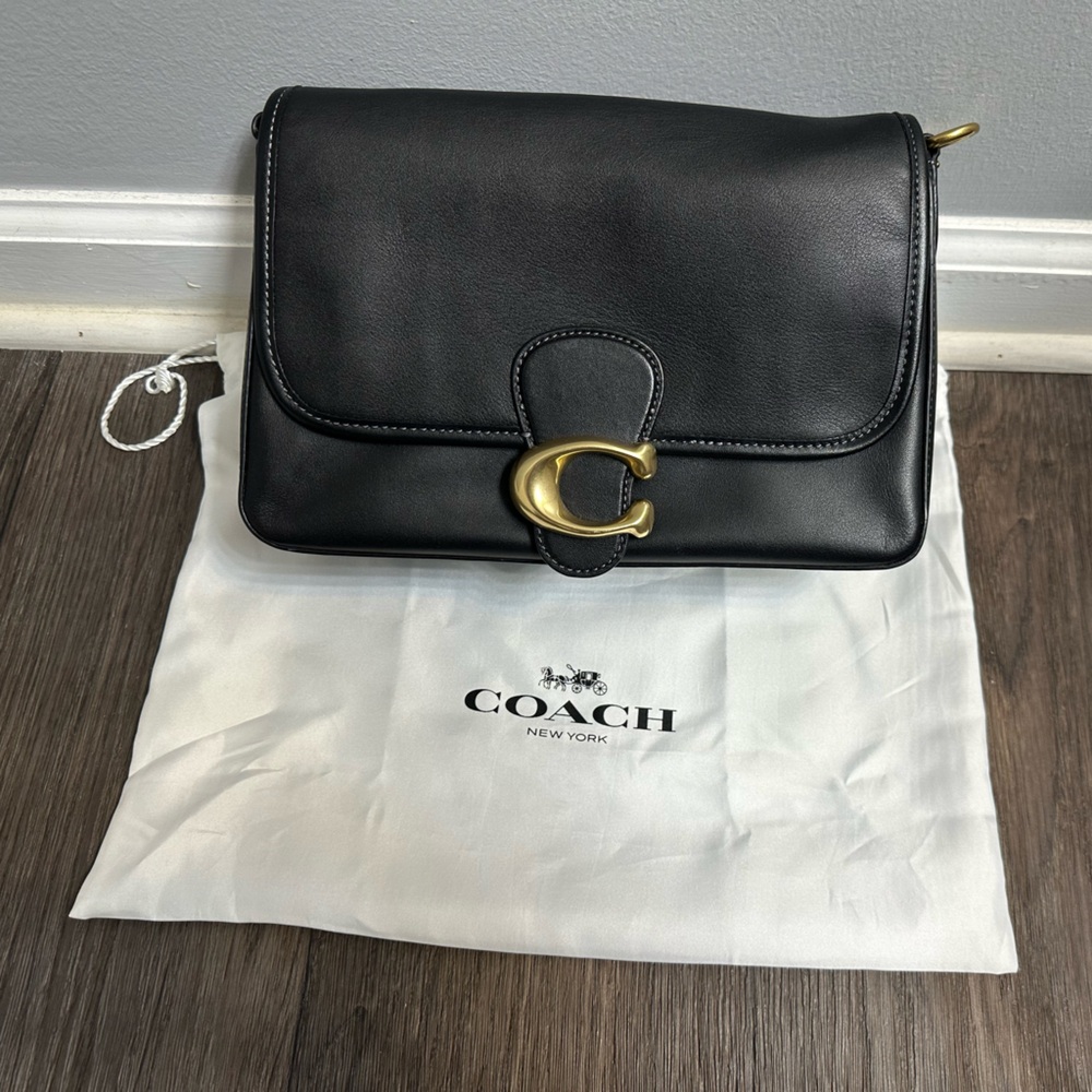 Coach Black Leather Tabby Bag